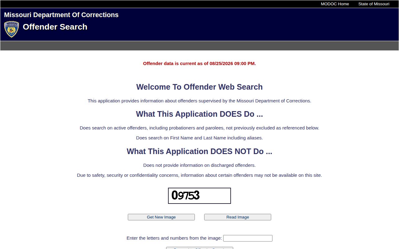 Missouri DOC official offender search for Scott County custody follow-up